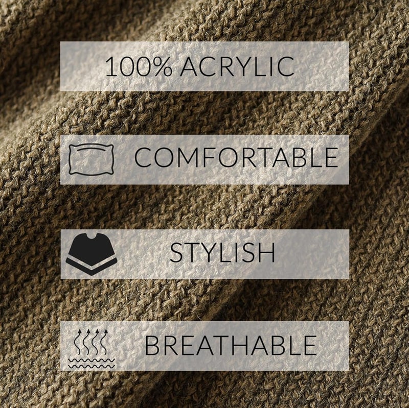 Ferand Shawl Wraps for Women, Cozy Lightweight Poncho Cape with Pockets, Warm for Fall Winter Travel - Image 5